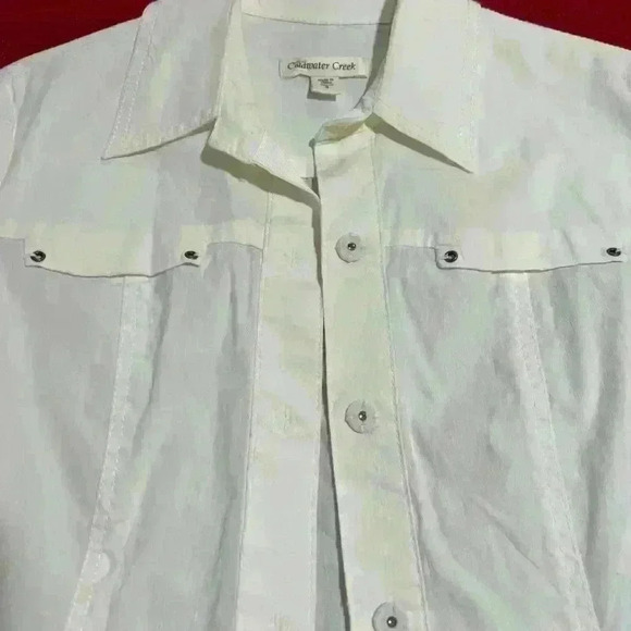 Coldwater Creek Off White Light Jacket - Size 8 - Picture 3 of 8